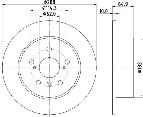 HELLA 8DD 355 134-111 - Тормозной диск abcparts.ee