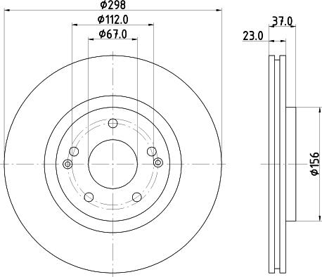 HELLA 8DD 355 134-171 - Тормозной диск abcparts.ee