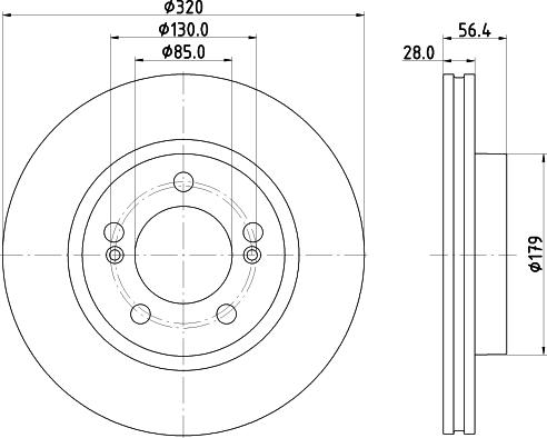 HELLA 8DD 355 134-321 - Тормозной диск abcparts.ee