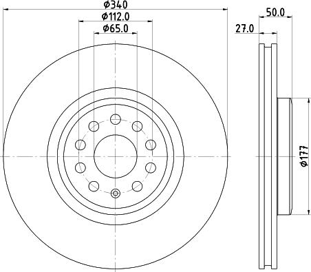 HELLA 8DD 355 134-751 - Тормозной диск abcparts.ee