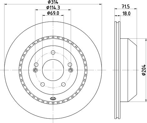 HELLA 8DD 355 131-881 - Тормозной диск abcparts.ee