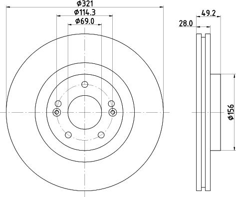 HELLA 8DD 355 131-351 - Тормозной диск abcparts.ee
