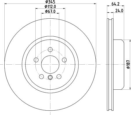 HELLA 8DD 355 133-031 - Тормозной диск abcparts.ee