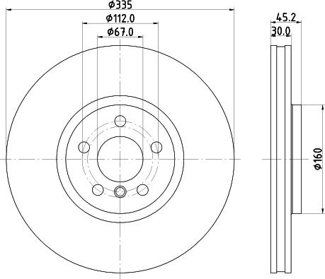 HELLA 8DD 355 133-111 - Тормозной диск abcparts.ee