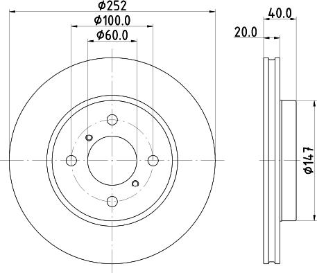 HELLA 8DD 355 133-301 - Тормозной диск abcparts.ee