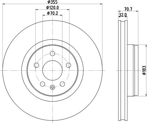 HELLA 8DD 355 132-931 - Тормозной диск abcparts.ee