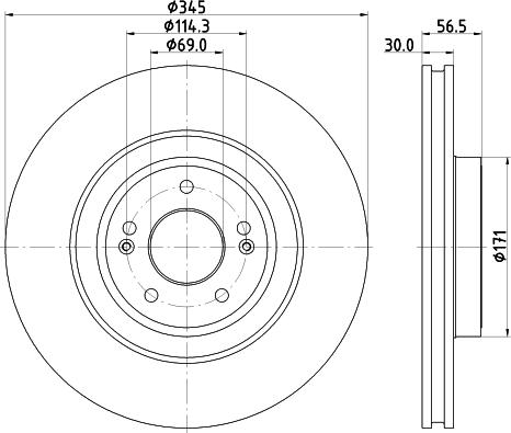 HELLA 8DD 355 132-651 - Тормозной диск abcparts.ee