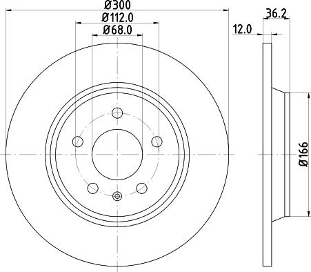 HELLA 8DD 355 124-121 - Тормозной диск abcparts.ee