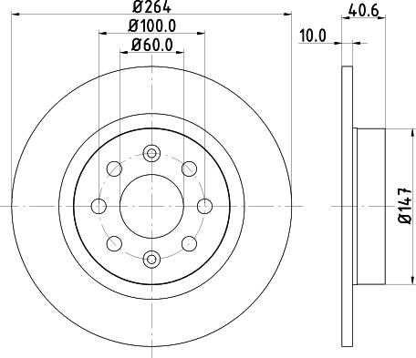 HELLA 8DD 355 124-861 - Тормозной диск abcparts.ee