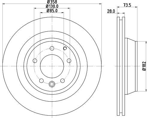 HELLA 8DD 355 124-361 - Тормозной диск abcparts.ee