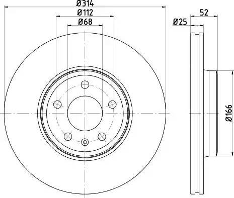 HELLA 8DD 355 125-201 - Тормозной диск abcparts.ee