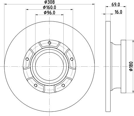HELLA 8DD 355 126-591 - Тормозной диск abcparts.ee