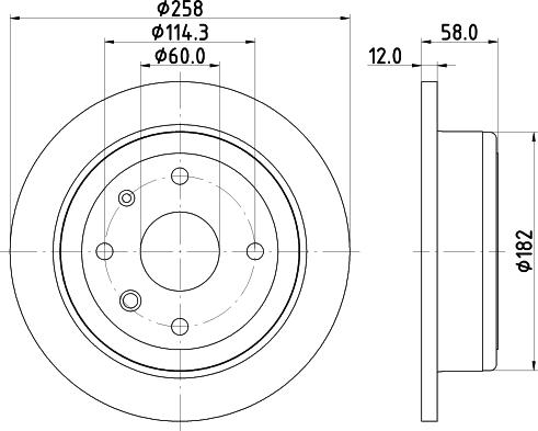HELLA 8DD 355 120-921 - Тормозной диск abcparts.ee