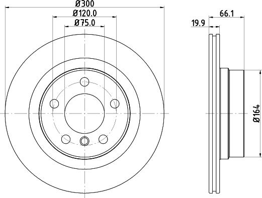 HELLA 8DD 355 120-972 - Тормозной диск abcparts.ee