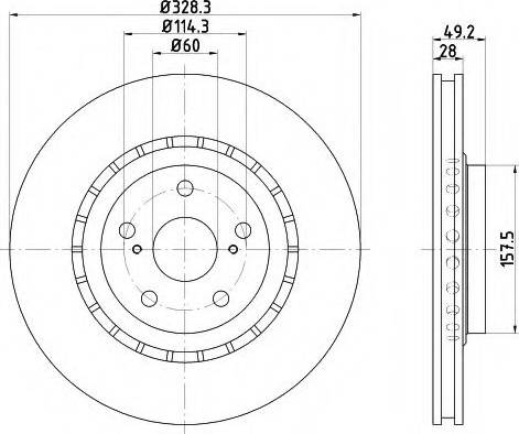 HELLA 8DD 355 120-051 - Тормозной диск abcparts.ee