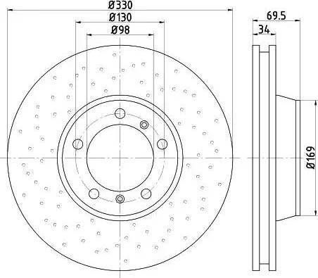 HELLA 8DD 355 121-601 - Тормозной диск abcparts.ee