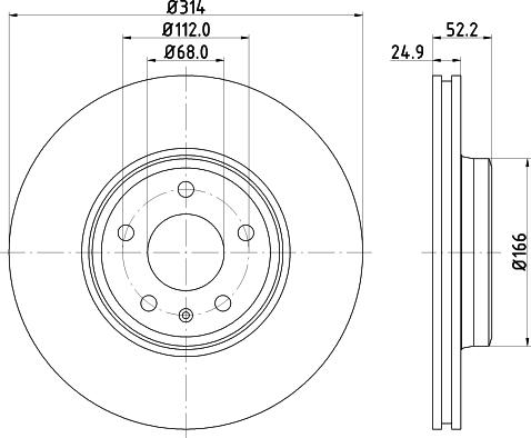 HELLA 8DD 355 123-931 - Тормозной диск abcparts.ee