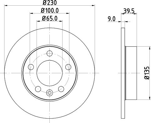 HELLA 8DD 355 123-541 - Тормозной диск abcparts.ee