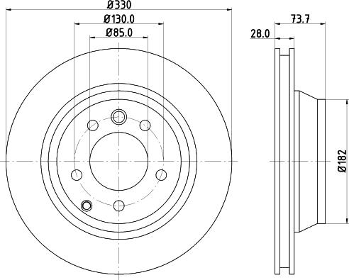 HELLA 8DD 355 123-691 - Тормозной диск abcparts.ee