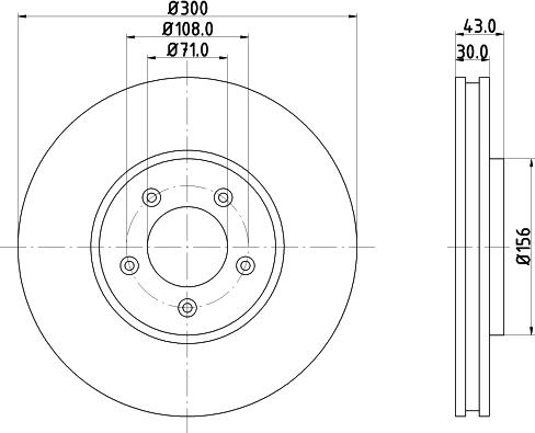 HELLA 8DD 355 122-132 - Тормозной диск abcparts.ee