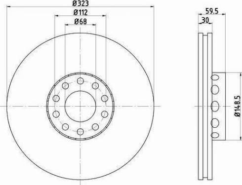 HELLA 8DD 355 106-701 - Тормозной диск abcparts.ee