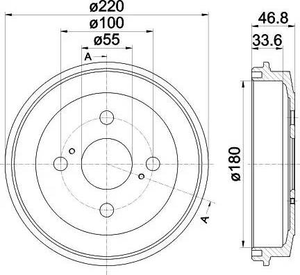 HELLA 8DT 355 301-931 - Тормозной барабан abcparts.ee