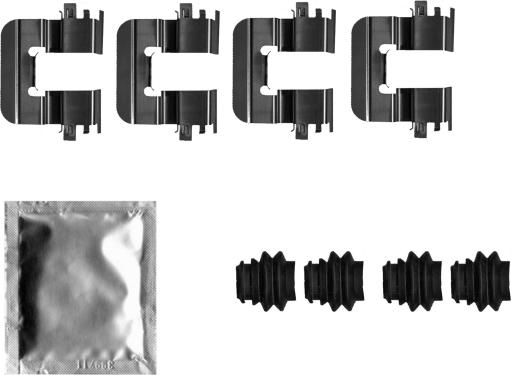 HELLA 8DZ 355 206-401 - Комплектующие для колодок дискового тормоза abcparts.ee