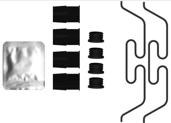HELLA 8DZ 355 206-881 - Комплект принадлежностей, тормозной суппорт abcparts.ee