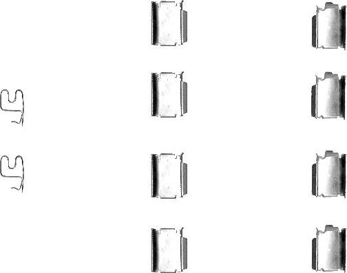 HELLA 8DZ 355 202-791 - Комплектующие для колодок дискового тормоза abcparts.ee