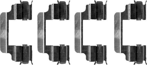 HELLA 8DZ 355 202-711 - Комплектующие для колодок дискового тормоза abcparts.ee