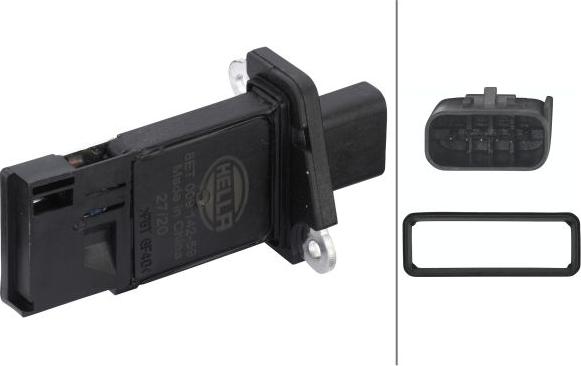 HELLA 8ET 009 142-591 - Датчик потока, массы воздуха abcparts.ee