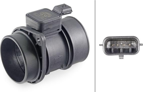 HELLA 8ET 358 095-161 - Датчик потока, массы воздуха abcparts.ee