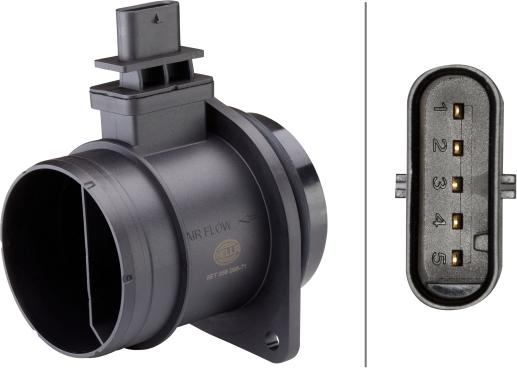 HELLA 8ET 358 095-711 - Датчик потока, массы воздуха abcparts.ee