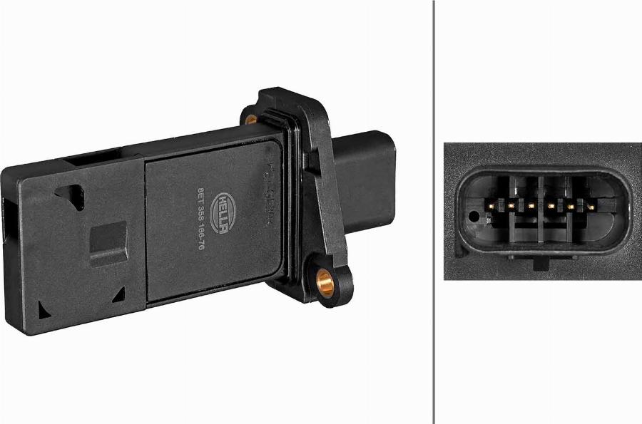 HELLA 8ET 358 166-761 - Датчик потока, массы воздуха abcparts.ee