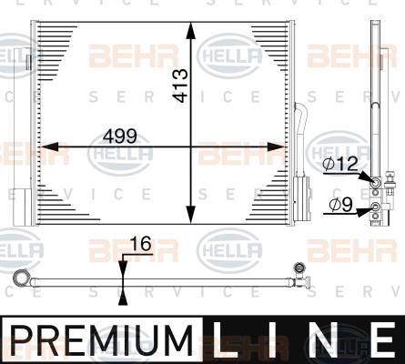 HELLA 8FC 351 005-451 - Конденсатор кондиционера abcparts.ee