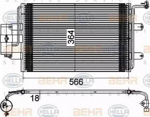 HELLA 8FC 351 036-384 - Конденсатор кондиционера abcparts.ee