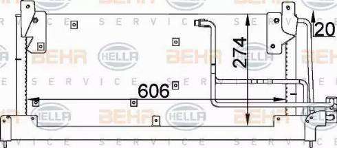 HELLA 8FC 351 037-591 - Конденсатор кондиционера abcparts.ee