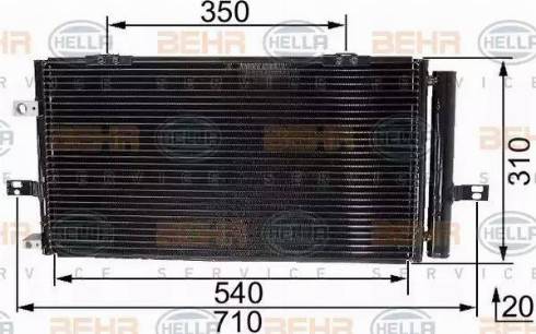 HELLA 8FC 351 037-671 - Конденсатор кондиционера abcparts.ee