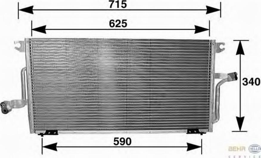HELLA 8FC351037361 - Конденсатор кондиционера abcparts.ee