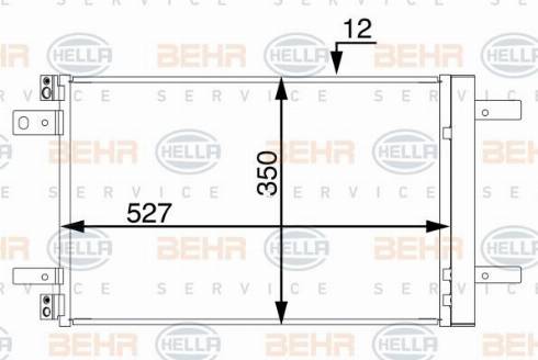 HELLA 8FC 351 345-124 - Конденсатор кондиционера abcparts.ee