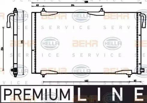 HELLA 8FC 351 304-501 - Конденсатор кондиционера abcparts.ee