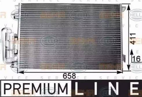 HELLA 8FC 351 300-301 - Конденсатор кондиционера abcparts.ee