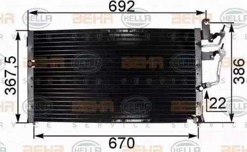 HELLA 8FC 351 301-111 - Конденсатор кондиционера abcparts.ee