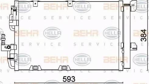HELLA 8FC 351 301-224 - Конденсатор кондиционера abcparts.ee