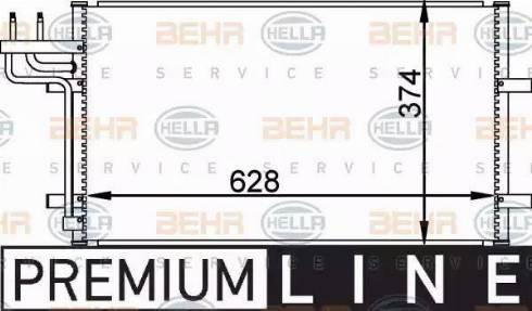 HELLA 8FC 351 301-731 - Конденсатор кондиционера abcparts.ee