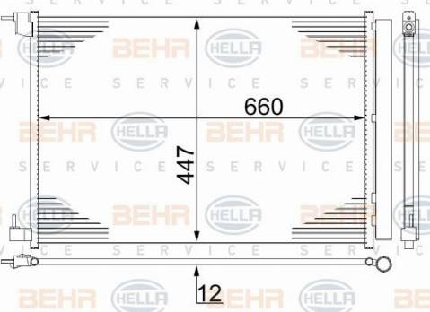 HELLA 8FC 351 302-604 - Конденсатор кондиционера abcparts.ee