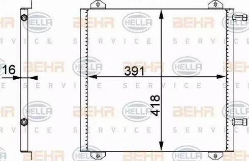 HELLA 8FC 351 317-771 - Конденсатор кондиционера abcparts.ee