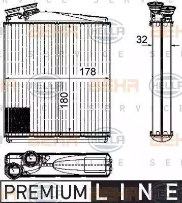 HELLA 8FH 351 315-541 - Теплообменник, отопление салона abcparts.ee