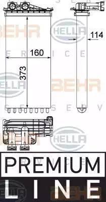 HELLA 8FH 351 315-581 - Теплообменник, отопление салона abcparts.ee