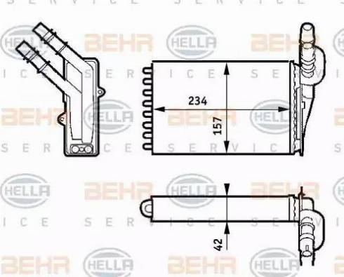 HELLA 8FH 351 313-391 - Soojusvaheti,salongiküte abcparts.ee